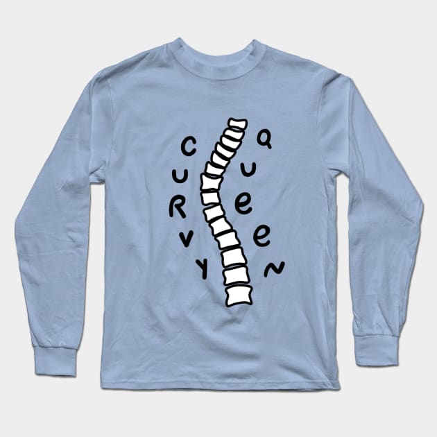 CURVY QUEEN Long Sleeve T-Shirt by possumtees